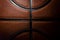 Closeup detail of basketball ball texture background