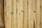 Closeup detail of vintage bamboo wall panel horizontal background texture
