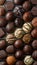 Closeup of diverse chocolates, a tempting cocoa medley