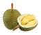 Closeup of durian fruits