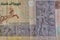 Closeup of egyptian twenty pounds banknote