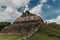 Closeup of the El Castillo archaeological site at Xunantunich