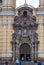 Closeup of entrance to church of San Francisco, Lima, Peru