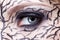 Closeup of eyezone bodyart