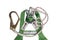 Closeup fall protection Hook harness and lanyard for work at heights