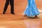 Closeup of Feet and Legs of Professional Ballroom Dance Couple P