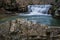 Closeup of Fenwick Mines Waterfalls