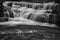 Closeup of Fenwick Mines Waterfalls Black/White