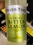 Closeup of Fever Tree bitter lemon bottle hold by hand in german supermarket