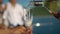 Closeup filling glass with champagne, slow motion video of white mousse in glass