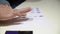Closeup of fingerprint on paper