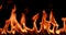 Closeup Fire flame abstract background