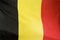 Closeup of flag of Belgium