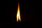 Closeup of a flame of the fire from the traditional lamp. A burning lamp and sparkling flame or fire from the lamp