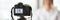 Closeup focus on professional dslr camera filming videovlog woman vlogger