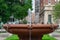 Closeup of a Fountain at Grant Park in Chicago facing Michigan Avenue