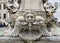 Closeup of the fountain in the Piazza Della Rotonda in front of the Pantheon