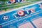 Closeup of french grids of lotto and euro millions  from the society la francaise des jeux