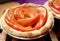 Closeup of Fresh Baked Mouthwatering Homemade Rose Shaped Apple Tartlet