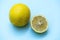 Closeup of fresh lemon concept