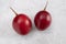 Closeup Fresh Tamarillo Fruit On Table. Egg-shaped Edible Fruit Known As Tree Tomato