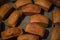 Closeup of freshly cooked loaves of bread out of oven Guatemala