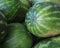 Closeup of freshly harvested watermelons.