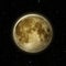 Closeup of Full moon, lunar with star at dark night sky