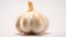 Closeup Garlic clove and bulb  on white background. Neural network AI generated