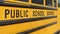 Closeup of generic public school bus