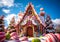 A Closeup of the Gingerbread House at the North Pole