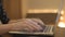 Closeup of girl\'s hands laptop