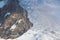 Closeup: Glacier Hugging a Mountain