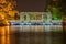 Closeup of Glass bridge under green light at night, Guilin, China