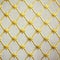 Closeup of gold fabric pattern delicate striped background