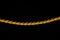 Closeup gold rope isolated