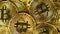 Closeup Golden Coins Belonging to Payment System Bitcoin