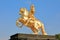 Closeup of Golden Rider Goldener Reiter Monument of Augustus the Strong August des Starken - Saxon and Polish King, Dresden, S