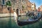 A closeup of a gondola in Venice, Italy