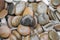 Closeup gravel stones for decorative floor.