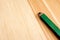 Closeup of green carpenter pencil