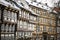 Closeup half-timbered houses in Goslar, Germany