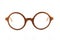 Closeup Handmade Wooden Eyewear from Teak Wood in White Clear Background