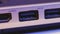 Closeup of HDMI and USB ports in a laptop