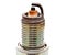 Closeup head of used spark plug