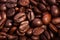 Closeup of heap roasted coffee