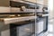 closeup of highend kitchen appliances in a penthouse