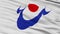 Closeup Hioki city flag, prefecture Kagoshima, Japan