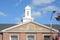 Closeup of the historic United State Post Office building in Westfield