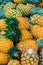 closeup of honey gold variety pineapple (Ananas comosus